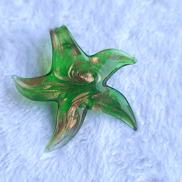 Hand Blown Glass Sea Star Pendants and Earrings - Picture 3 of 5